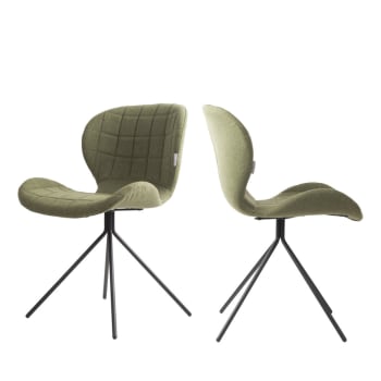 Omg - Lot de 2 chaises design vert