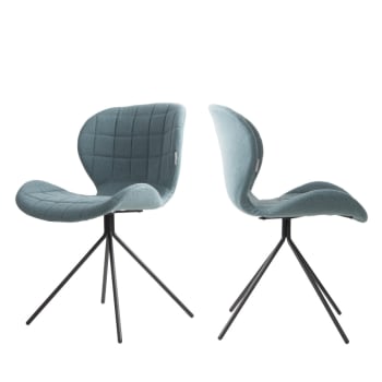 Omg - Lot de 2 chaises design bleu