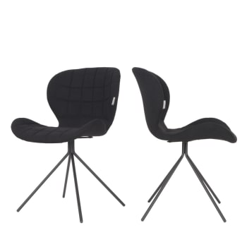 Omg - Lot de 2 chaises design noir