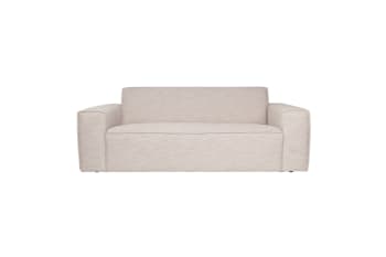 Bor - Sofá de 3 plazas en tejido beige