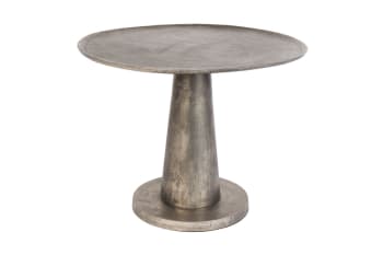 Brute - Tavolino in ottone grigio