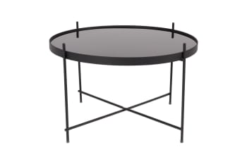Cupid - Grand table d'appoint en métal noir