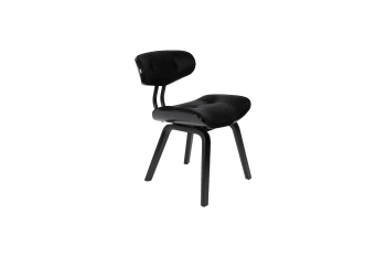 Blackwood - Chaise en cuir noir