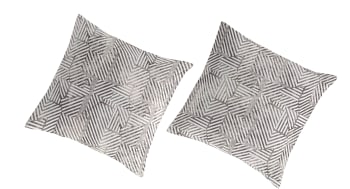 RAHIN TO - 2 taies d'oreiller en coton bicolore 65x65