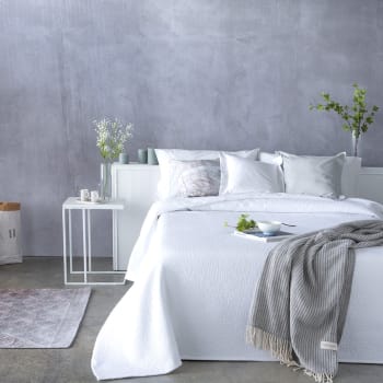 TERRE - Couvre lit en coton blanc 180x270
