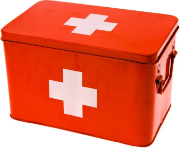 Medicine box - Boîte à pharmacie rouge 21x19cm
