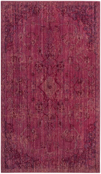 Valencia - Tapis Polyester Rouge/Rouge 120 X 180