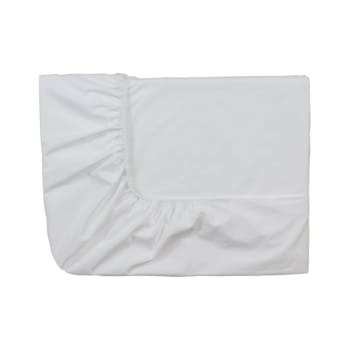 STAR LINE - Drap housse uni en coton blanc 90x190