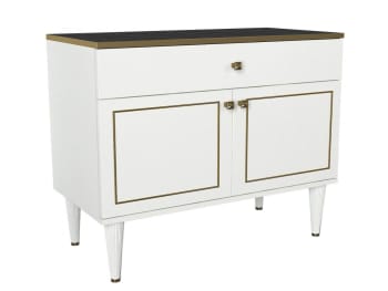 SION - SION - Commode Blanc / Or / Noir