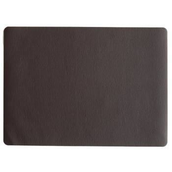 CUIR - Set de table aspect cuir chocolat 46x33