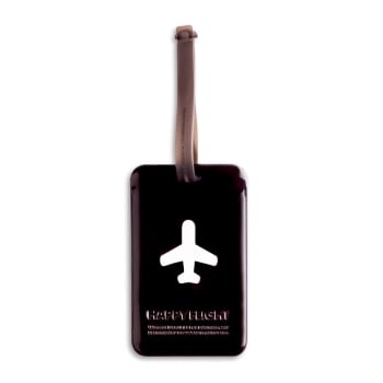 HAPPY FLIGHT - Etiquette bagage noir