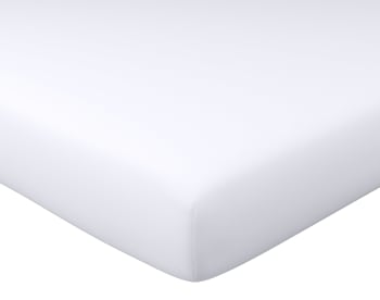 DELICATESSE - Drap-housse 160x200 en coton blanc