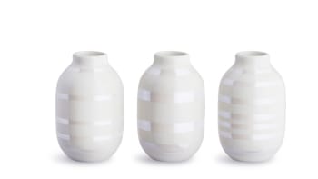 OMAGGIO - Set de 3 vases en miniature nacre H8cm