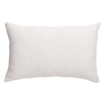 Zeff - Coussin uni  en lin blanc 40 x 65