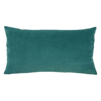 Elise - Coussin  en coton vert de gris 30 x 50