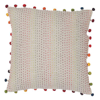 Gastounet - Coussin  en coton multico 45 x 45