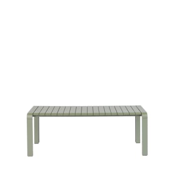 Vondel - Banc de jardin en métal 129,5x45cm - Vert de gris