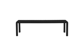 Vondel - Banc en aluminum noir