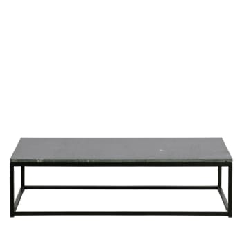 Mellow - Table basse en métal et marbre 120x60cm noir