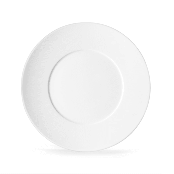 Envie blanc - 6er Set flache Teller aus Porzellan, Weiß