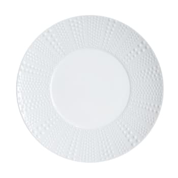 Sania brillant - Piatto da portata (x6) in Porcellana Bianco