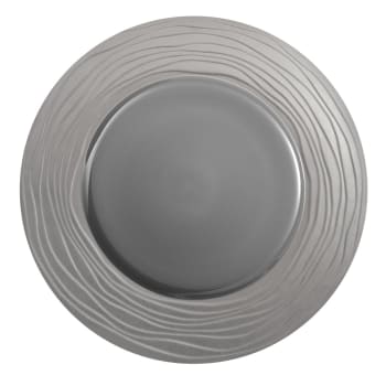 Escale nature gris - Coffret 3 assiettes de présentation D31,5cm