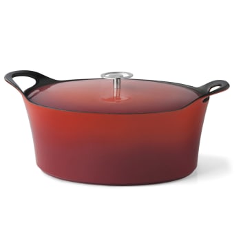 Volcan - Cocotte ovale rouge 35cm