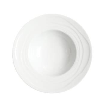 Onde - 6er Set tiefe Teller aus Porzellan, Weiß