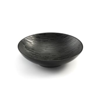 Magma noir - Plato de ensalada & pasta (x6) gres negro