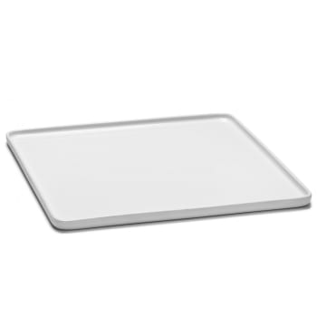 HEII - Assiette carrée en porcelaine blanche 28x28cm