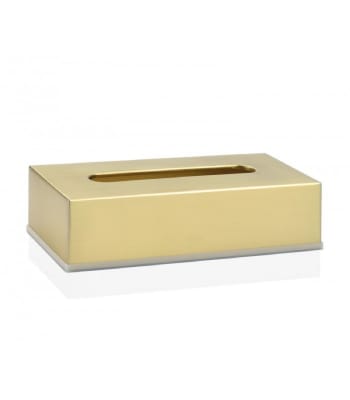 RECTANGULAIRE - Boîte à mouchoirs en acier inoxydable doré 26x12cm