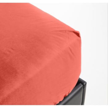 PERCALE MONTELEONE - Drap housse en percale orange 160x200