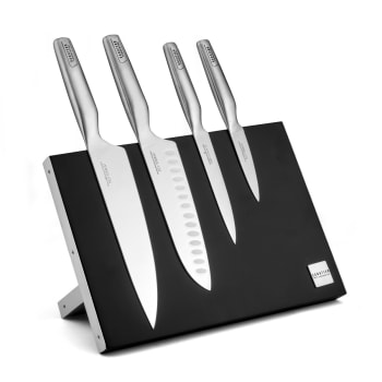 Asean - Bloque magnético de 4 cuchillos  acero