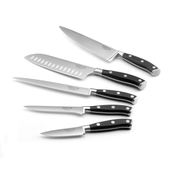Vulcano - Juego de 5 cuchillos de cocina  negro