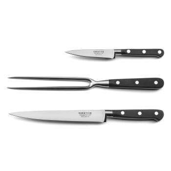 Origin - Juego de 3 cuchillos de cocina  negro