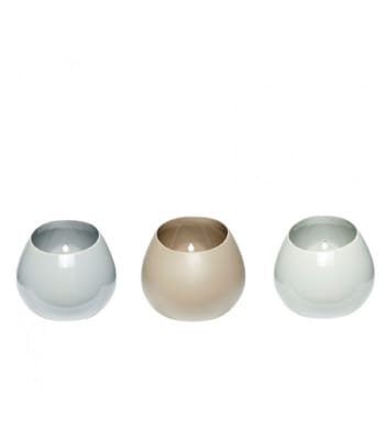 PORCELAINE - Set de 3 pots de rangement en porcelaine