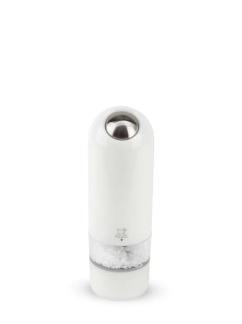 Alaska - Moulin à sel électrique en ABS blanc quartz H17cm