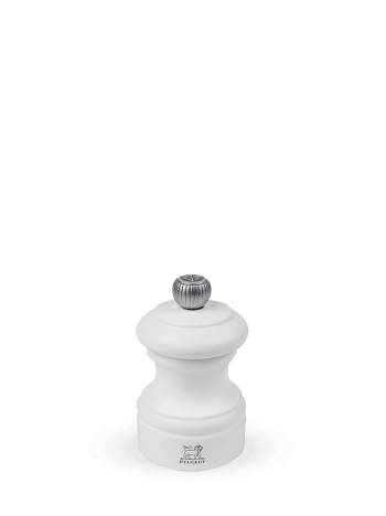 Bistro - Moulin à sel manuel en bois blanc H8cm