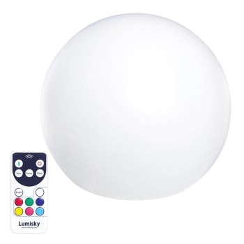 Bobby - Boule lumineuse sans fil flottante LED Polyéthylène Multicolore D40CM