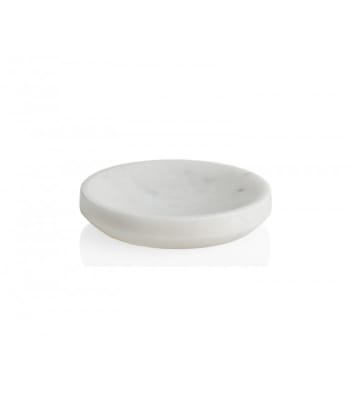 ROND - Porte savon rond en marbre blanc