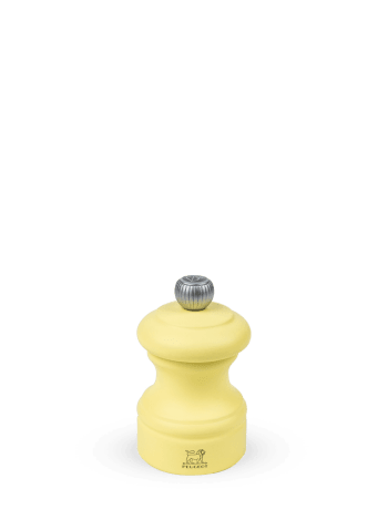 Bistro - Moulin à sel manuel en bois jaune paille H8cm
