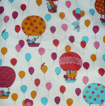 Cirque - Nappe en coton enduit multicolore rectangle 160 x 200 cm