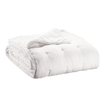 Zeff - Jeté de lit   en lin blanc 180 x 260