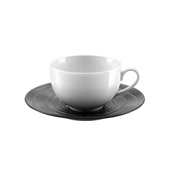 TASSE THE EMPIRE+SOUCOUPE PORCELAINE BLANCHE SOLOGNE 20CL - Maison de la  Porcelaine