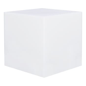 Carry - Cube lumineux sans fil plastique blanc H40cm