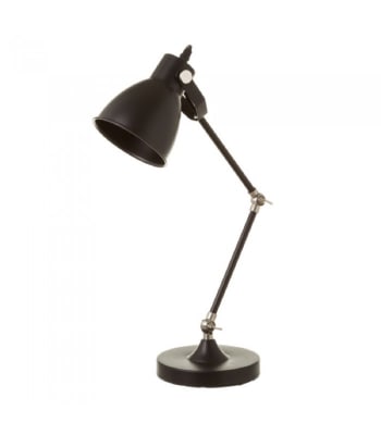 Lámpara de mesa para escritorio de metal negra