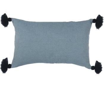 Stockholm - Housse de coussin coton bleu pétrole 50x30