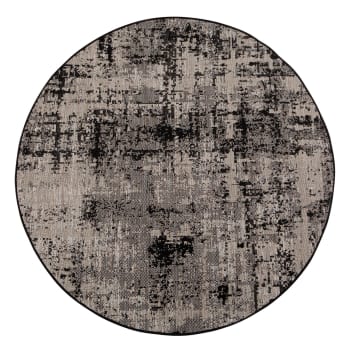 Catania - Tapis  outdoor en polypropylene noir diameter 160