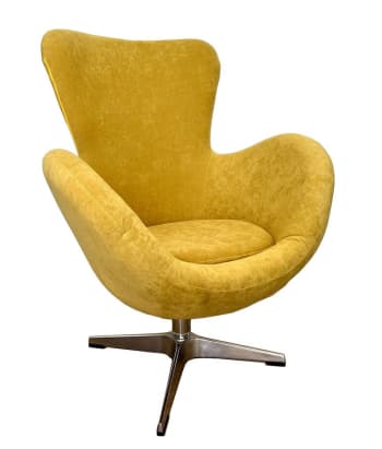 Cocoon - Sessel aus Samt, gelb