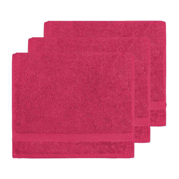 Luxury - Lot de 3 serviettes invité 550 g/m²  rose indien 30x50 cm